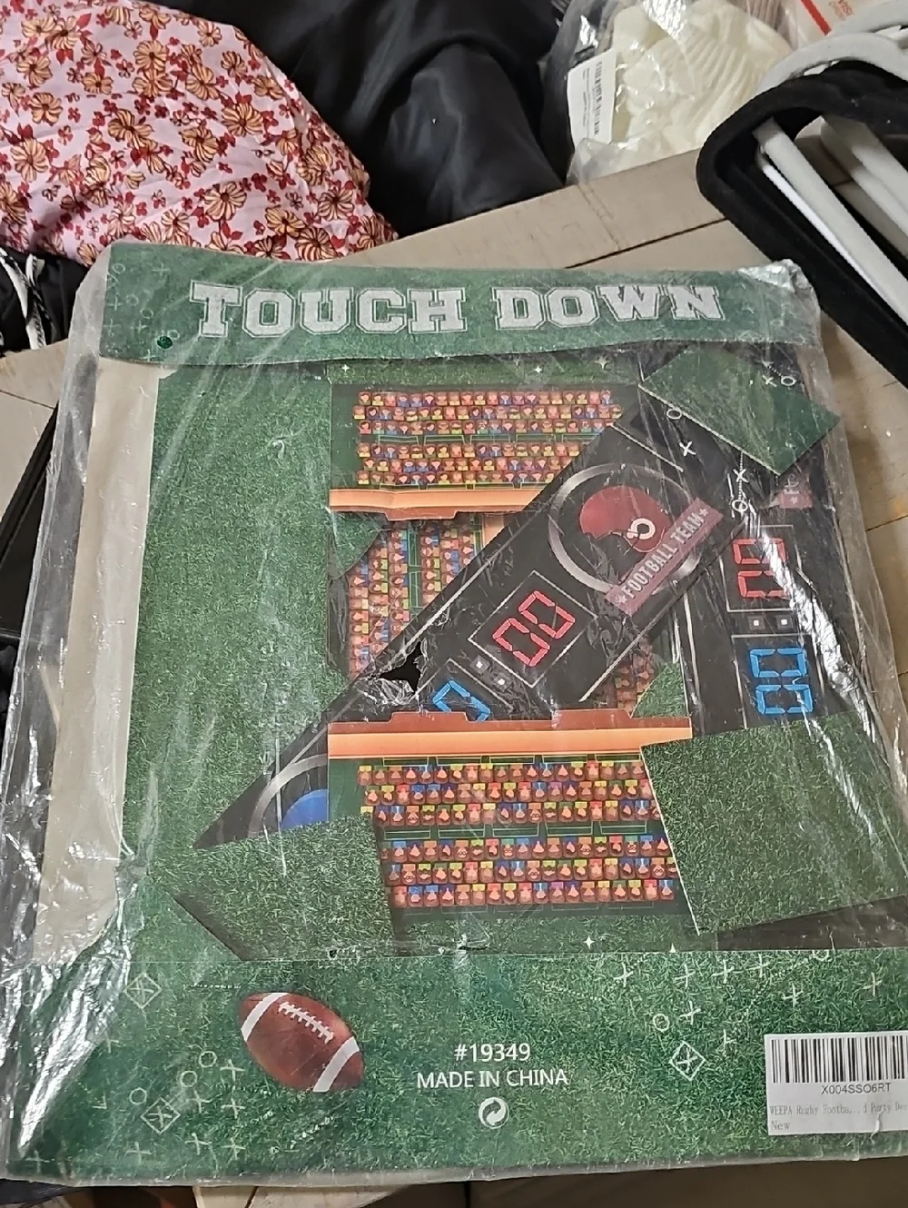 Nwt Football Food Tray - Green Touchdown Party Tray